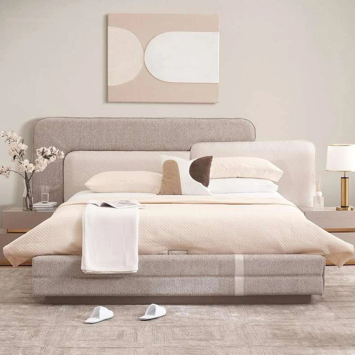 Roma 6 Pc Bedroom Set With Hydraulic Bed 180X200 Cm - Cream Pan Home