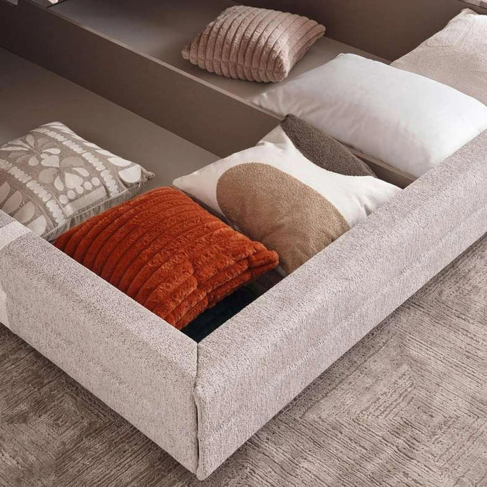 Roma 6 Pc Bedroom Set With Hydraulic Bed 180X200 Cm - Cream Pan Home