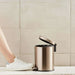 Roman Soft Close Metal Pedal Bin With Fingerprint Resistant 20L 36X30.2X44cm - Metallic Gold Pan Home