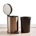 Roman Soft Close Metal Pedal Bin With Fingerprint Resistant 20L 36X30.2X44cm - Metallic Gold Pan Home