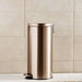 Roman Soft Close Metal Pedal Bin With Fingerprint Resistant 30L 36X30.2X62.5cm - Metallic Gold Pan Home