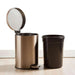 Roman Soft Close Metal Pedal Bin With Fingerprint Resistant 30L 36X30.2X62.5cm - Metallic Gold Pan Home