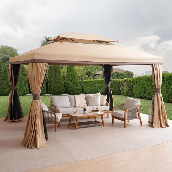 Romana Aluminium Gazebo 3X3 M - Biege