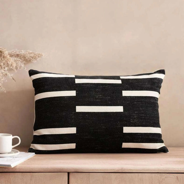 Romana Filled Cushion 40X60Cm - Black Pan Home