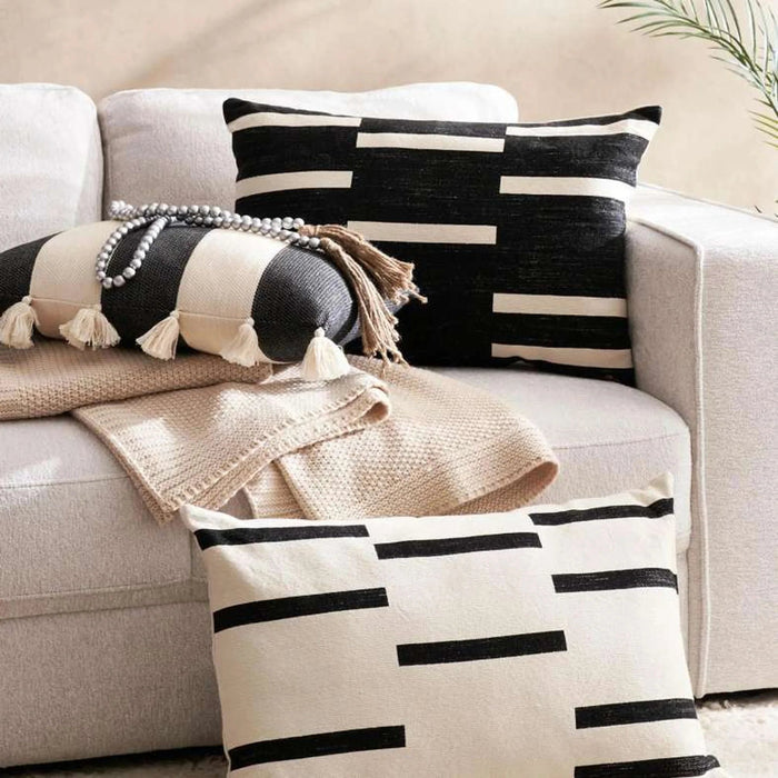 Romana Filled Cushion 40X60Cm - Black Pan Home