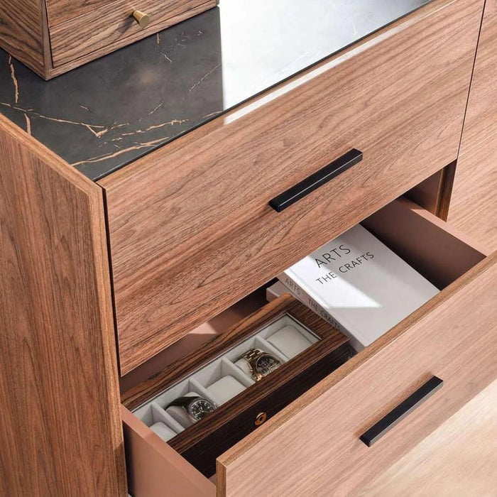 Rome Dresser With Mirror - Walnut