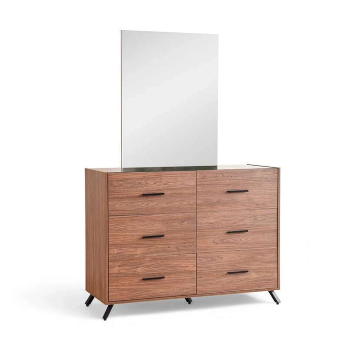 Rome Dresser With Mirror - Walnut