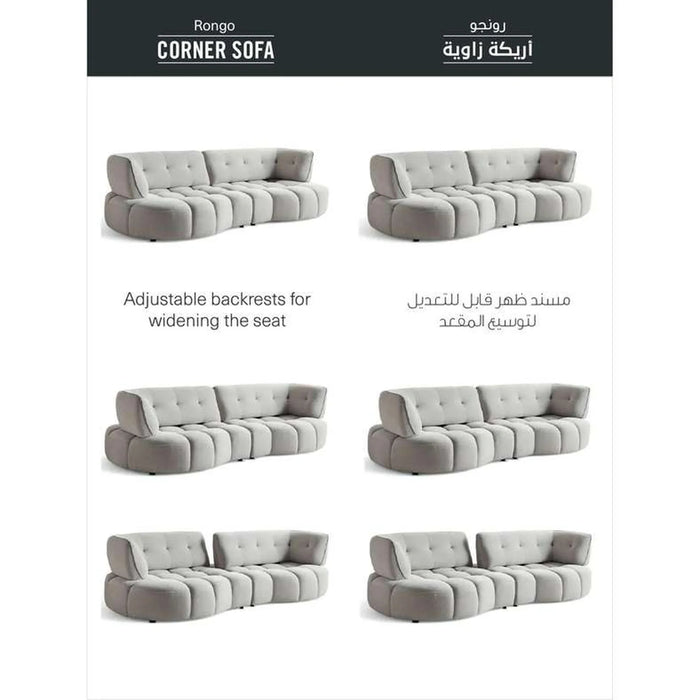 Rongo 4-Seater Sofa  - Grey