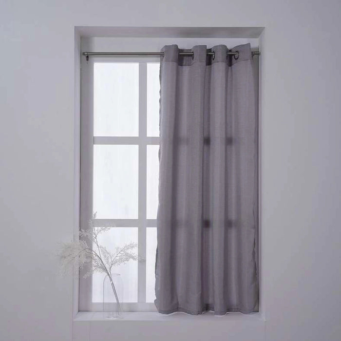 Room Essential Textured Curtain 135X160cm -Silver Pan Home