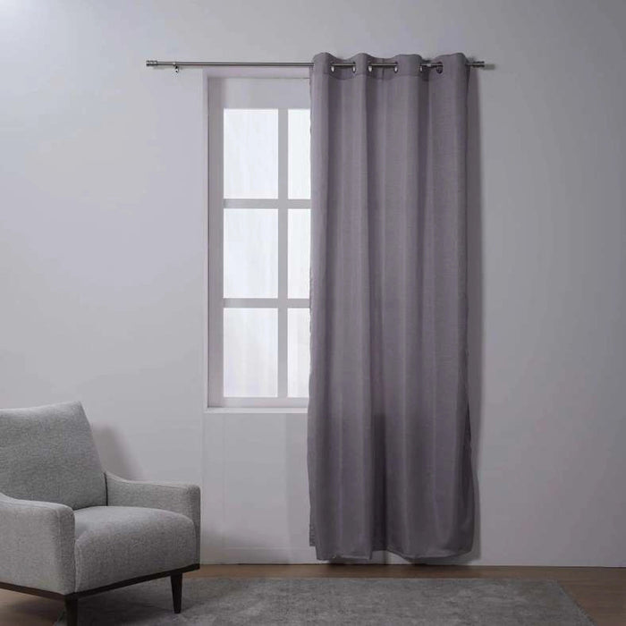 Room Essential Textured Curtain -Silver Pan Home