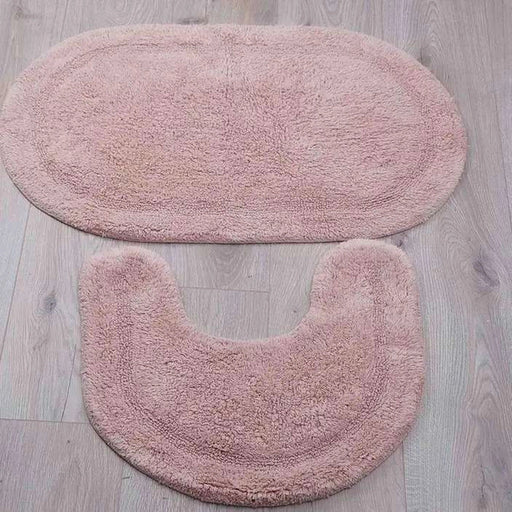 Room Essentials S/2 Oval Bathmat Blush Pan Home