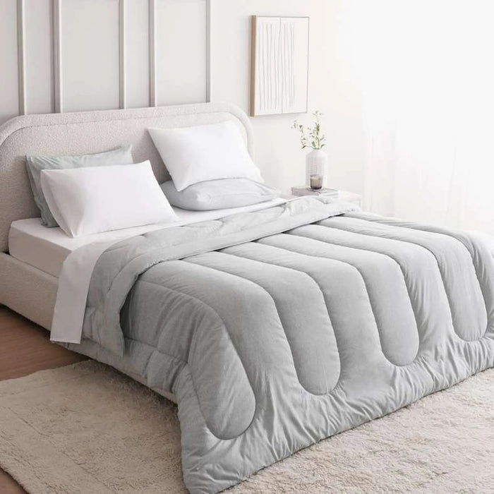 Room Essentials Urban 3-Piece King Comforter Set 220X240Cm - Grey Dawn