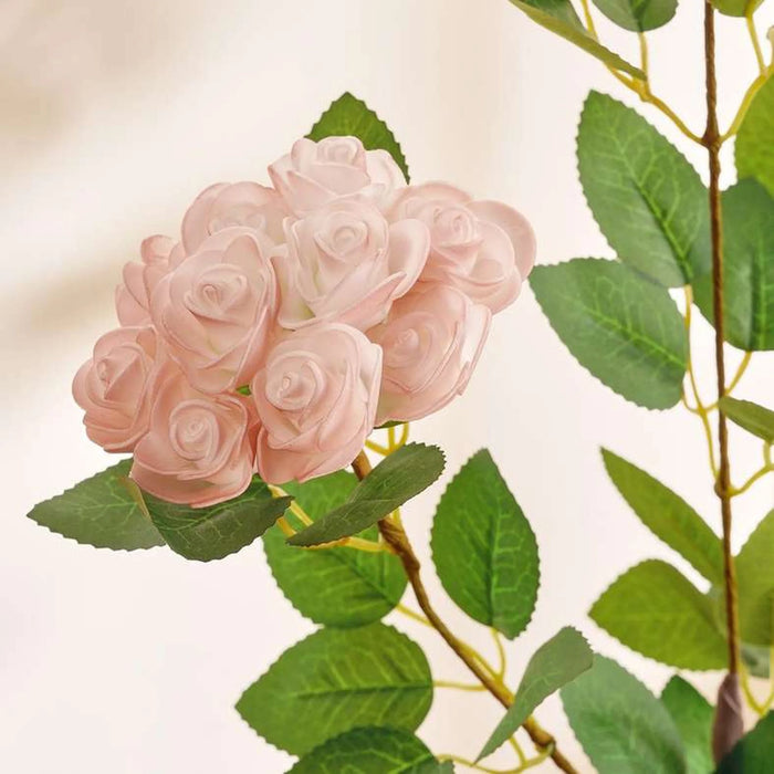 Rose Artificial Branch H95cm - Pink