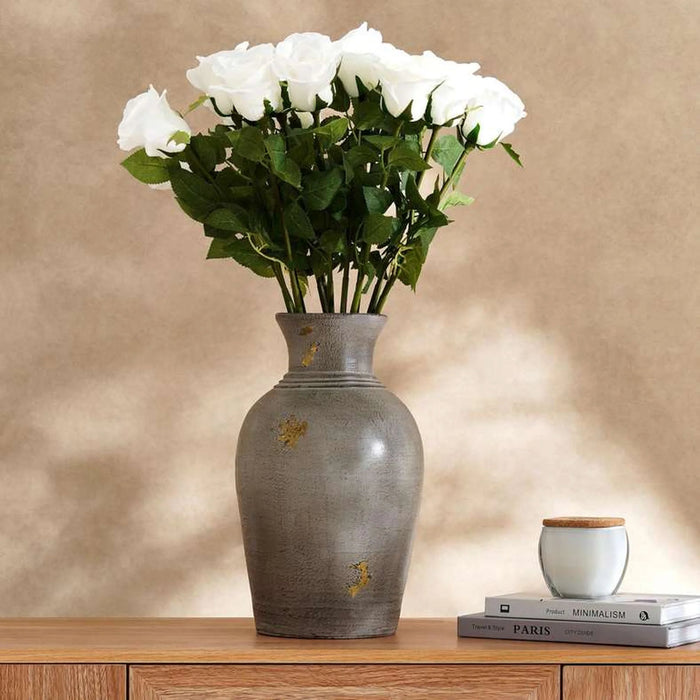 Rose Artificial Flower Stem H70Cm - White