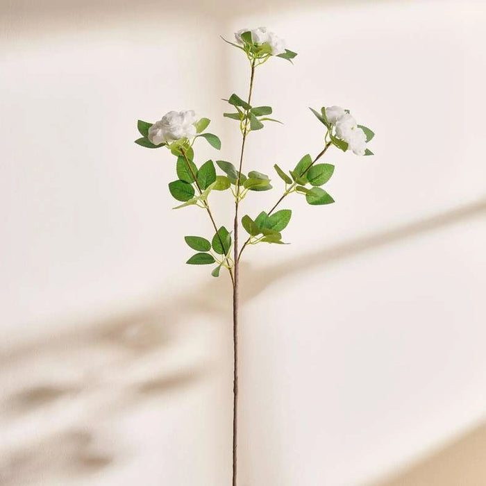 Rose Artificial Stem Flower H95Cm - White