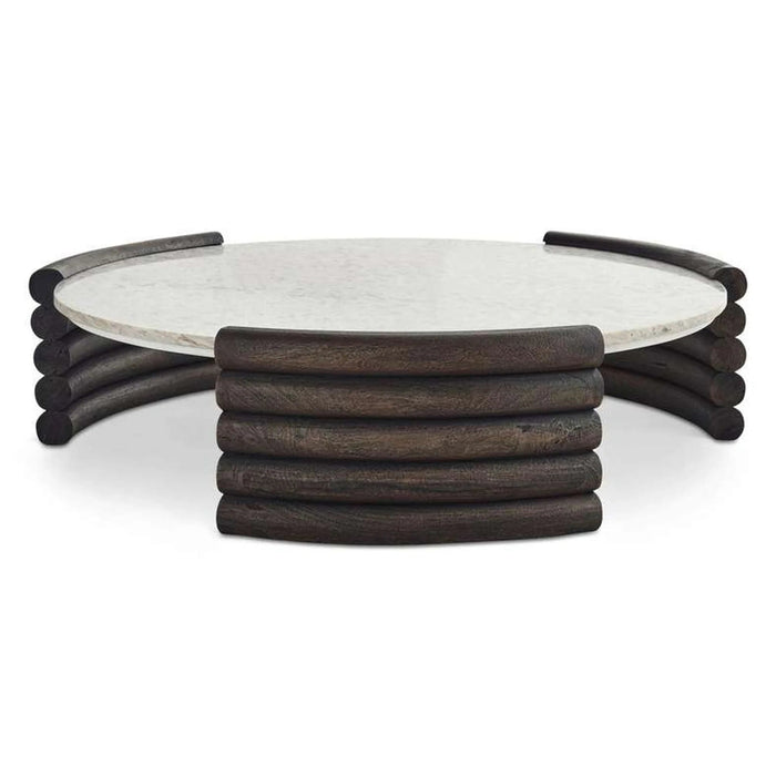 Rosetta Coffee Table Marble - Beige & Brown Pan Home