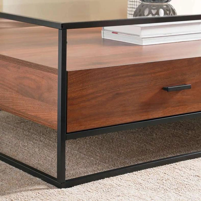 Rosil Coffee Table Large Box Legs - Walnut