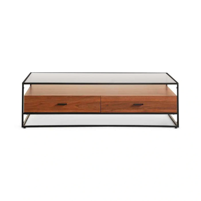 Rosil Coffee Table Large Box Legs - Walnut