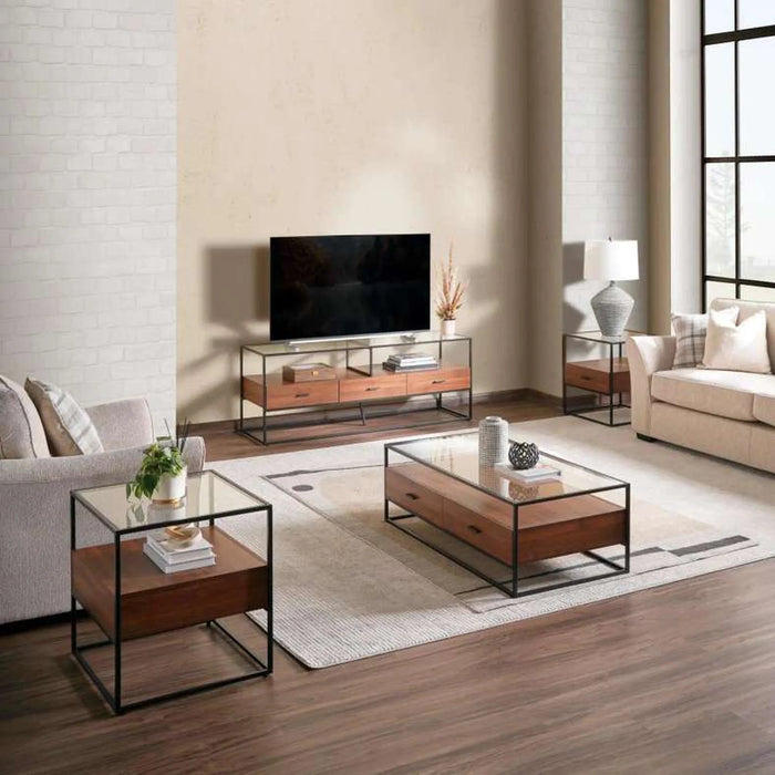 Rosil Coffee Table Medium Box Legs - Walnut