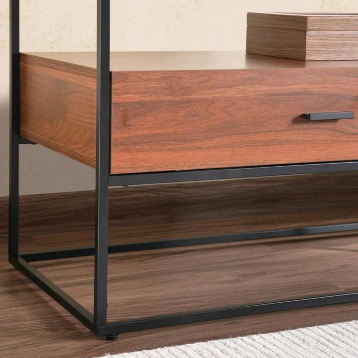 Rosil Tv Unit Box Legs Up To 80 Inches - Walnut