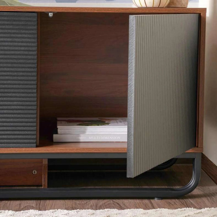 Rosil Tv Unit Curved Leg Up To 60 Inches - Walnut