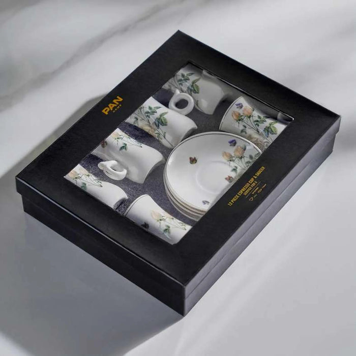 Rosina 12-Piece Istikan Cup & Saucer Set 120Ml -White
