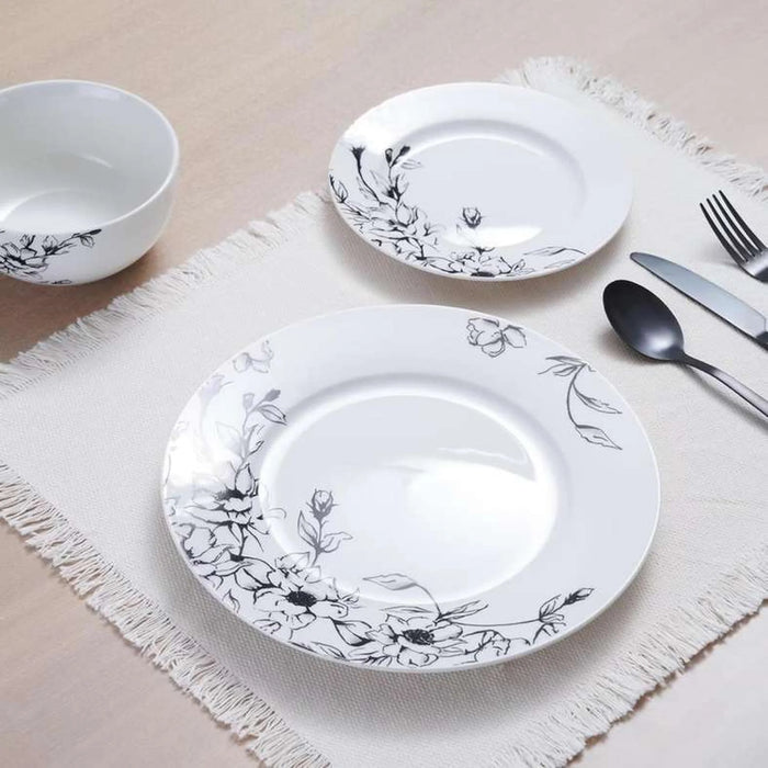 Rosina 12-Piece Porcelain Dinner Set - White