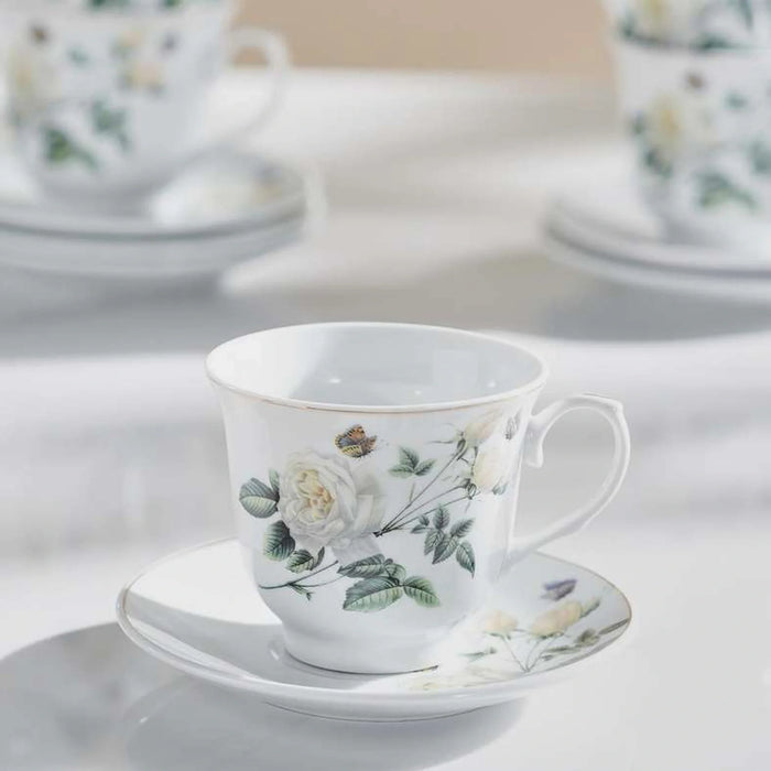 Rosina 12-Piece Tea Cup & Saucer 220Ml -White