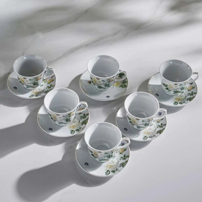Rosina 12-Piece Tea Cup & Saucer 220Ml -White