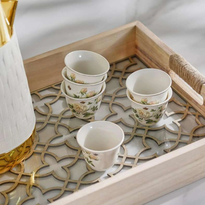 Rosina 6-Piece Kahwa Cup 80Ml -White