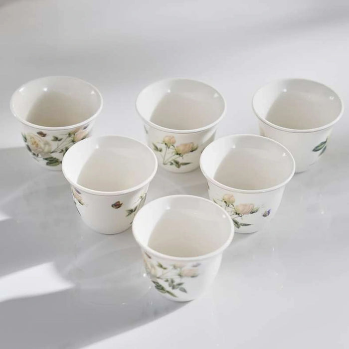 Rosina 6-Piece Kahwa Cup 80Ml -White