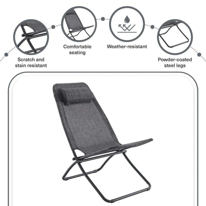 Rove Outdoor Beach Chair -Grey Pan Home