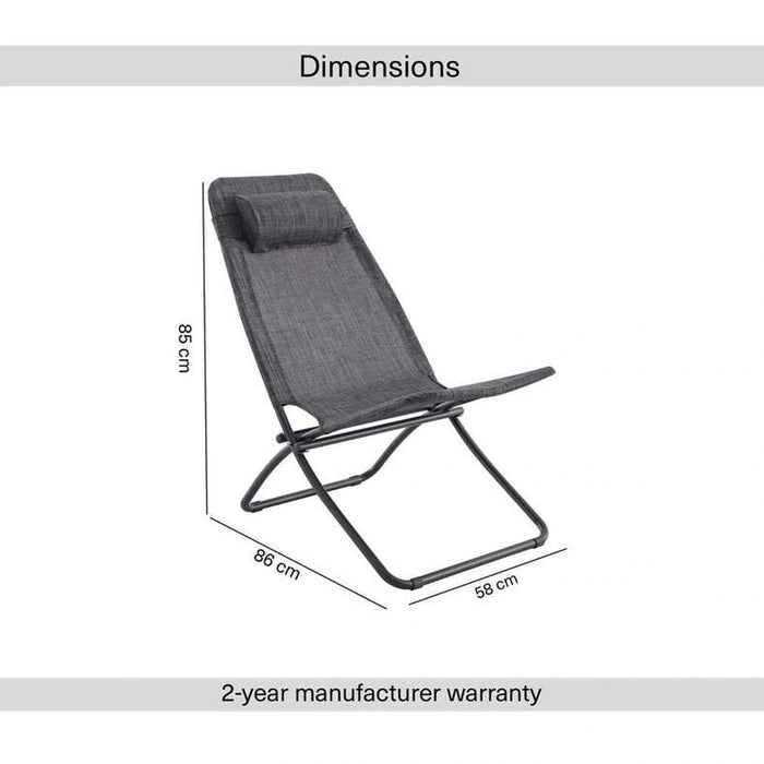 Rove Outdoor Beach Chair -Grey Pan Home