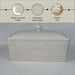 Rovill Ceramic Bread Bin 30.5X18X18cm - White Pan Home