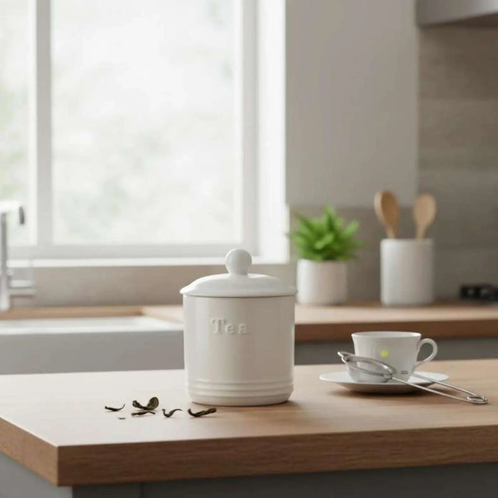 Rovill Tea Canister 600ml - White