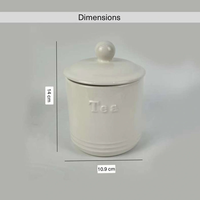 Rovill Tea Canister 600ml - White