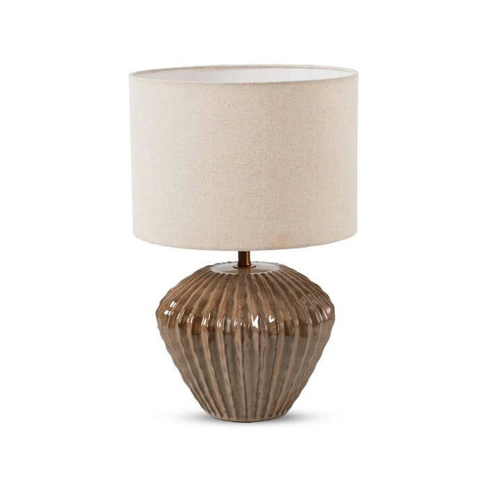 Roxy E27 Ceramic Table Lamp 28X44Cm - Brown