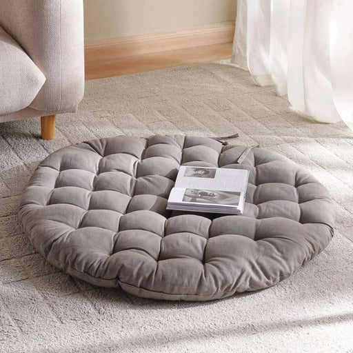 Roxy Round Floor Cushion Grey D100Cm Pan Home