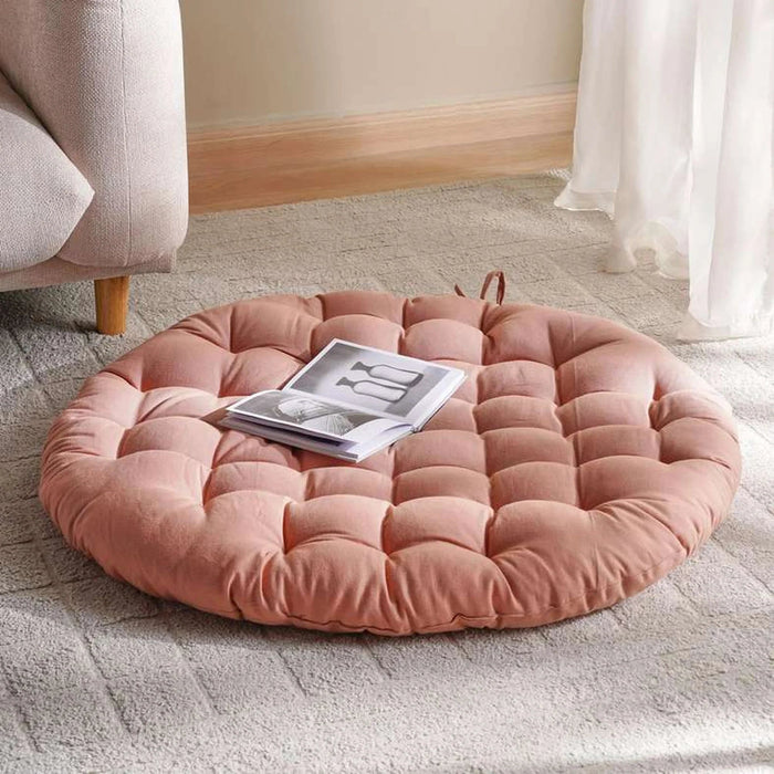 Roxy Round Floor Cushion Pink D100Cm Pan Home