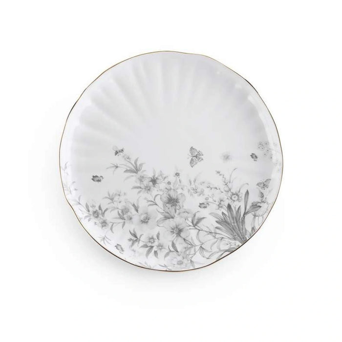 Royal Garden Porcelain Dinner Plate Dia26Cm -White Grey