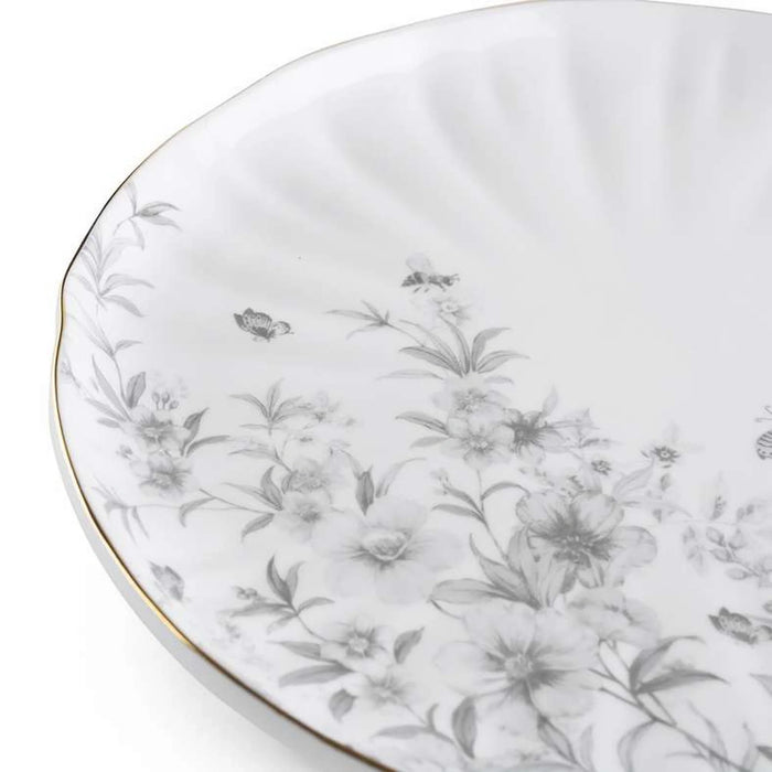 Royal Garden Porcelain Dinner Plate Dia26Cm -White Grey