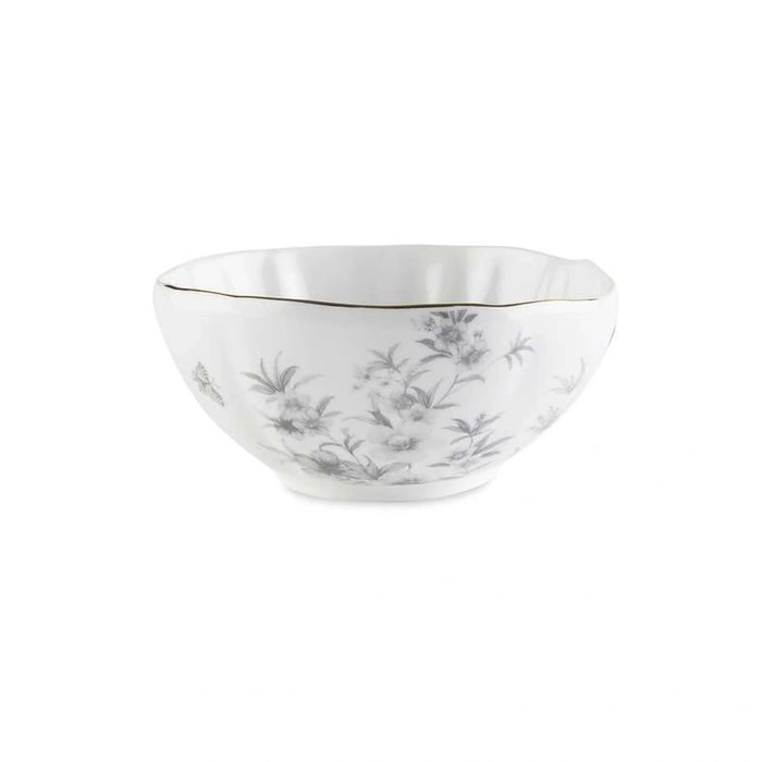 Royal Garden Porcelain Rice Bowl Dia12Cm -White Grey
