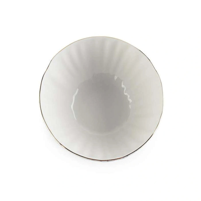 Royal Garden Porcelain Salad Bowl Dia20Cm -White Grey