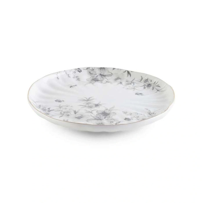 Royal Garden Porcelain Side Plate Dia21Cm -White Grey