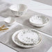 Royal Garden Porcelain Soup Plate - White Grey Pan Home