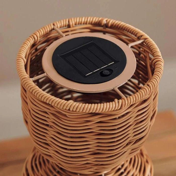Rubbles Plastic Rattan Solar Lantern 16.5X16.5X36.7Cm - Brown