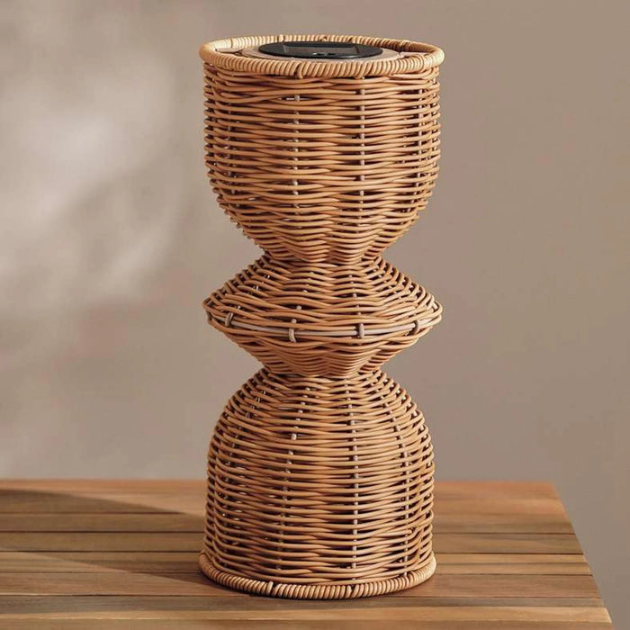 Rubbles Plastic Rattan Solar Lantern 16.5X16.5X36.7Cm - Brown