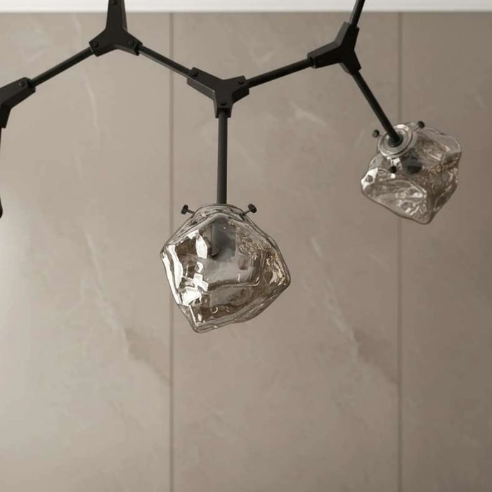 Rubix 5-Light G9 Glass Pendant Lamp 105X70X75Cm - Black