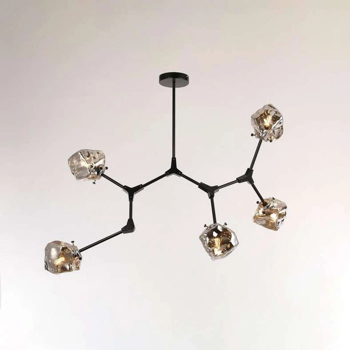 Rubix 5-Light G9 Glass Pendant Lamp 105X70X75Cm - Black