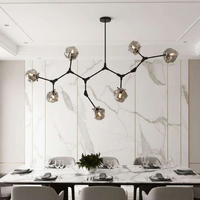 Rubix 7-Light G9 Glass Pendant Lamp 149X85X95Cm - Black